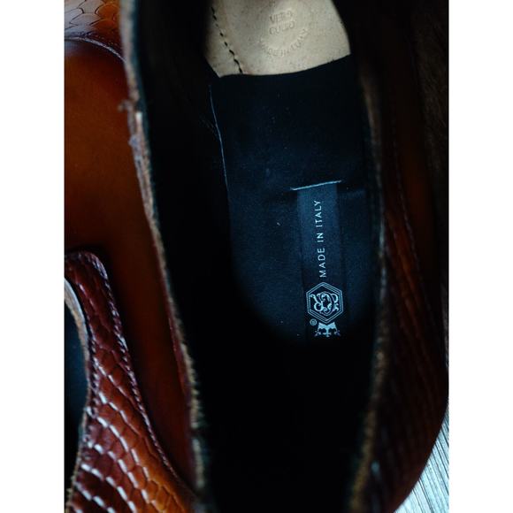 Lavorazione Blake Tan Patina Dress Shoes Mens 10 EU 43 Bespoke Italian Loafers main image 5